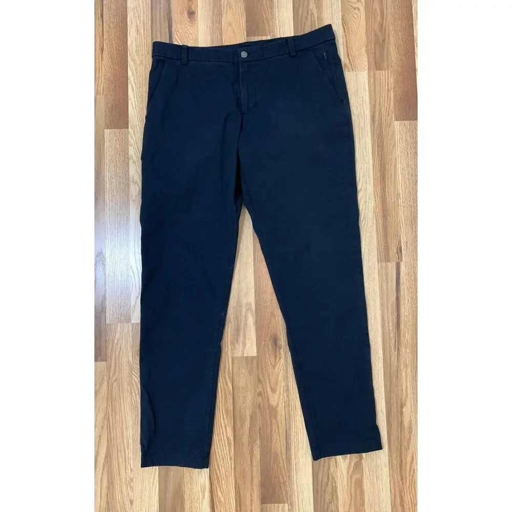 Lululemon Commission Pants Mens 36x31.5 Navy Blue Warpstreme Stretch ABC Chino